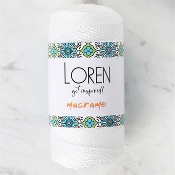 Loren 34324 RM002 Macrame Beyaz El Örgü İpi