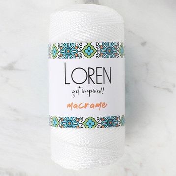 Loren 34324 RM002 Macrame Beyaz El Örgü İpi