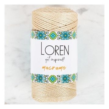 Loren 34326 RM036 Macrame Bej El Örgü İpi