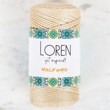 Loren 34326 RM036 Macrame Bej El Örgü İpi