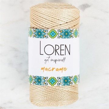 Loren 34326 RM036 Macrame Bej El Örgü İpi