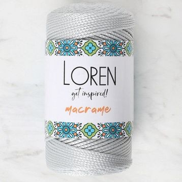 Loren 34331 RM060 Macrame Gri El Örgü İpi