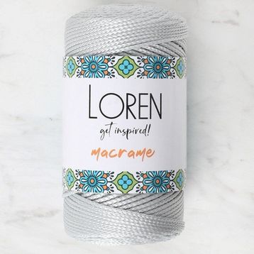 Loren 34331 RM060 Macrame Gri El Örgü İpi