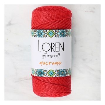 Loren 34334 RM0100 Macrame Kırmızı El Örgü İpi