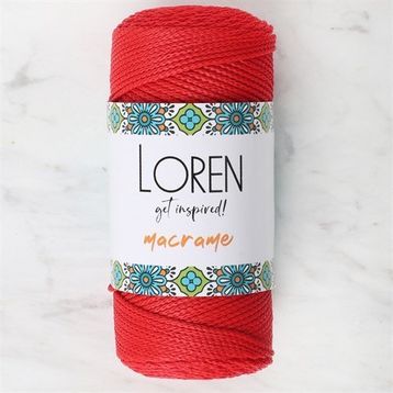Loren 34334 RM0100 Macrame Kırmızı El Örgü İpi