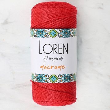 Loren 34334 RM0100 Macrame Kırmızı El Örgü İpi