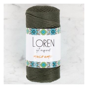 Loren 34337 RM0195 Macrame Asker Yeşili El Örgü İpi