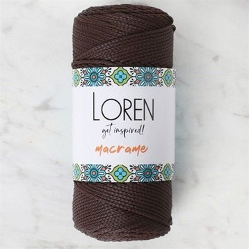 Loren 34338 RM0210 Macrame Kahverengi El Örgü İpi