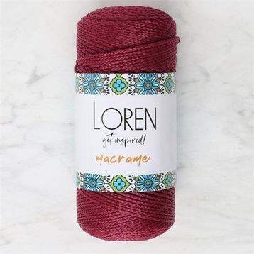 Loren 34344 RM0113 Macrame Bordo El Örgü İpi