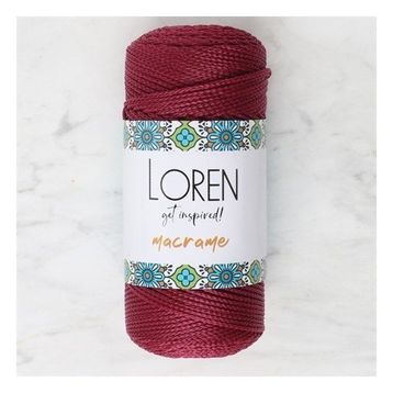 Loren 34344 RM0113 Macrame Bordo El Örgü İpi