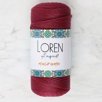 Loren 34344 RM0113 Macrame Bordo El Örgü İpi