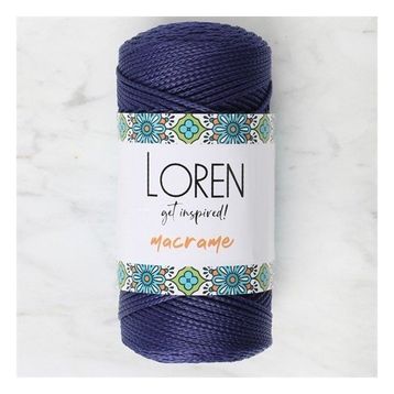 Loren 34353 RM0262 Macrame Lacivert El Örgü İpi