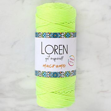 Loren L114 Macrame Neon Sarı El Örgü İpi