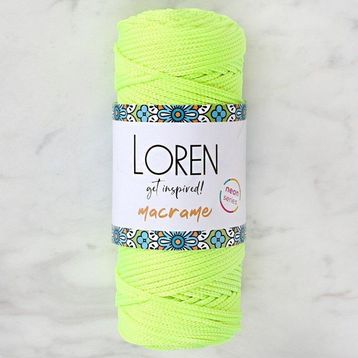 Loren L114 Macrame Neon Sarı El Örgü İpi