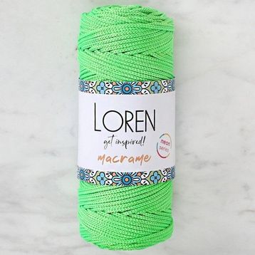 Loren L115 Macrame Neon Yeşil El Örgü İpi