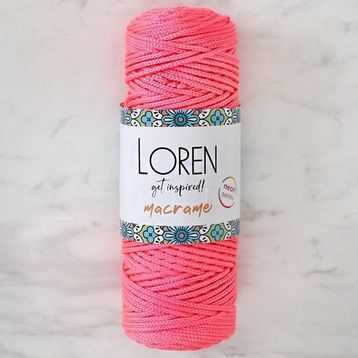 Loren L116 Macrame Neon Pembe El Örgü İpi