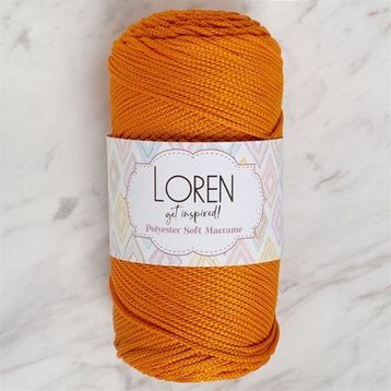 Loren LM011 34430 Polyester Soft Macrame Turuncu El Örgü İpi
