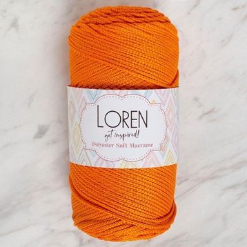 Loren LM011 34430 Polyester Soft Macrame Turuncu El Örgü İpi