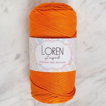 Loren LM011 34430 Polyester Soft Macrame Turuncu El Örgü İpi