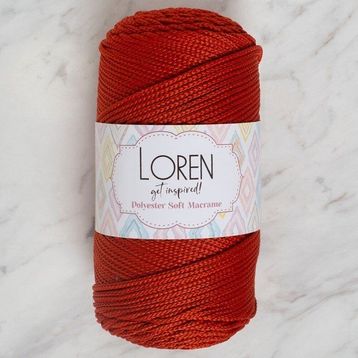 Loren LM012 34431 Polyester Soft Macrame Tarçın El Örgü İpi