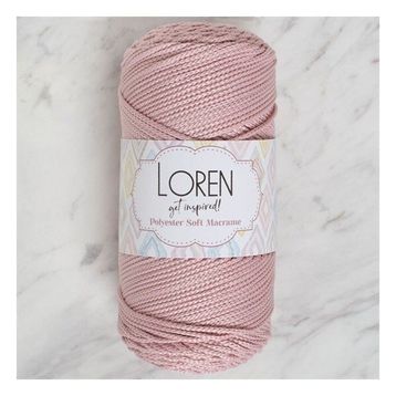 Loren LM042 34446 Polyester Soft Macrame Pembe El Örgü İpi
