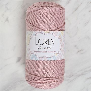 Loren LM042 34446 Polyester Soft Macrame Pembe El Örgü İpi