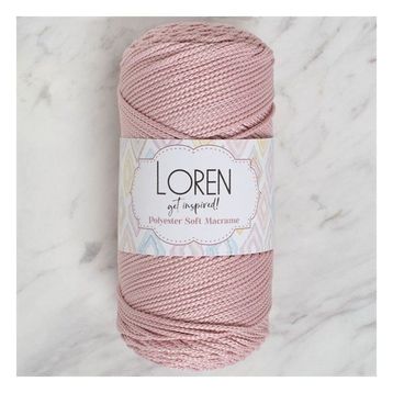 Loren LM042 34446 Polyester Soft Macrame Pembe El Örgü İpi