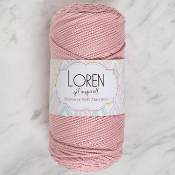 Loren LM042 34446 Polyester Soft Macrame Pembe El Örgü İpi