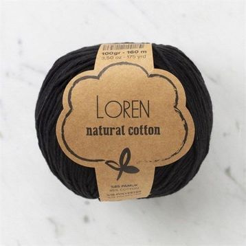 Loren Natural Cotton 33908 R004 Siyah El Örgü İpi