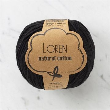 Loren Natural Cotton 33908 R004 Siyah El Örgü İpi