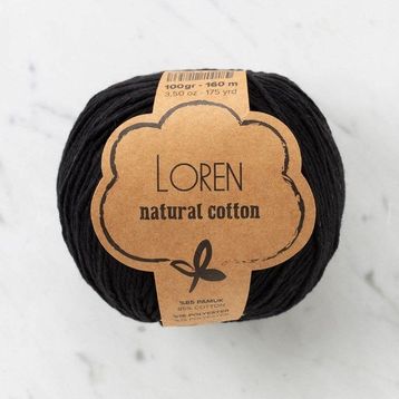 Loren Natural Cotton 33908 R004 Siyah El Örgü İpi