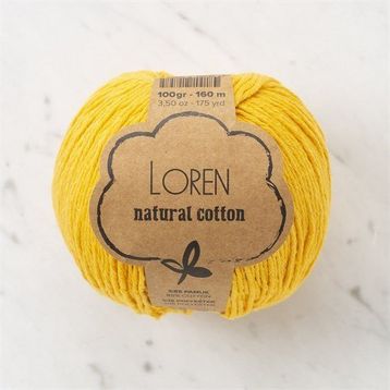 Loren Natural Cotton 33919 R002 Hardal Sarı El Örgü İpi