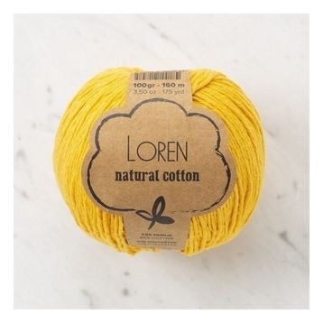 Loren Natural Cotton 33919 R002 Hardal Sarı El Örgü İpi