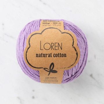 Loren Natural Cotton 33920 R020 Lila El Örgü İpi