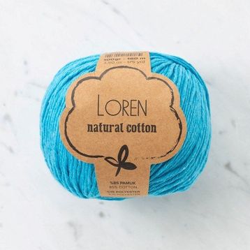Loren Natural Cotton 33923 R091 Turkuaz El Örgü İpi
