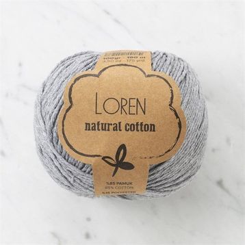 Loren Natural Cotton 33925 R079 Gri El Örgü İpi