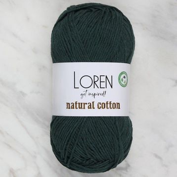 Loren Natural Cotton R073 Yeşil El Örgü İpi