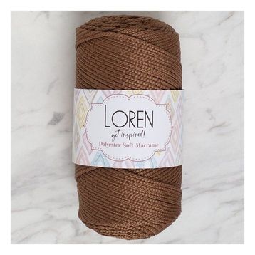 Loren Polyester Soft Macrame 34439 LM033 Kahverengi El Örgü İpi