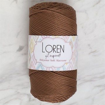 Loren Polyester Soft Macrame 34439 LM033 Kahverengi El Örgü İpi