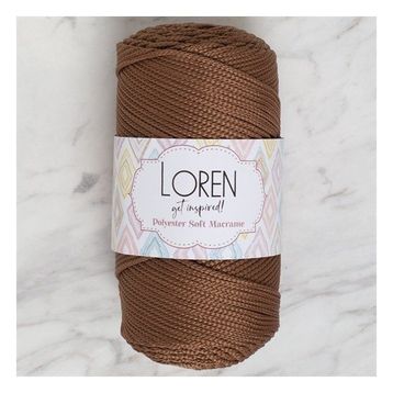 Loren Polyester Soft Macrame 34439 LM033 Kahverengi El Örgü İpi