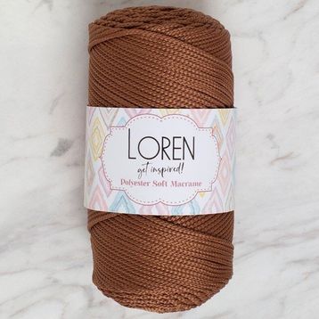 Loren Polyester Soft Macrame 34439 LM033 Kahverengi El Örgü İpi