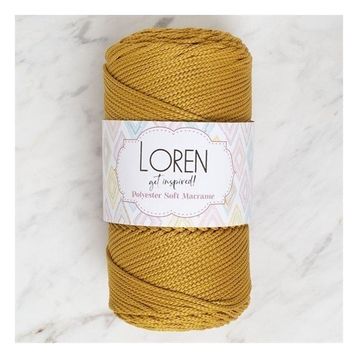 Loren Polyester Soft Macrame 34449 LM061 Hardal El Örgü İpi