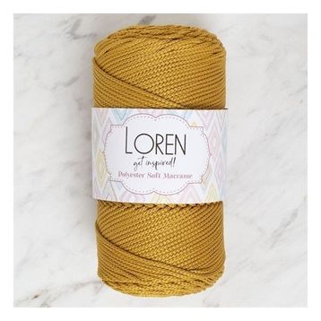 Loren Polyester Soft Macrame 34449 LM061 Hardal El Örgü İpi