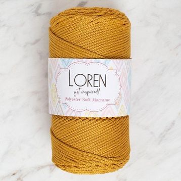 Loren Polyester Soft Macrame 34449 LM061 Hardal El Örgü İpi