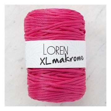 Loren R013 33713 XL Makrome Fuşya El Örgü İpi