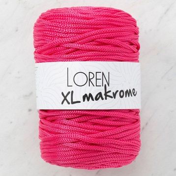 Loren R013 33713 XL Makrome Fuşya El Örgü İpi