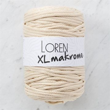Loren R040 33705 XL Makrome Açık Bej El Örgü İpi