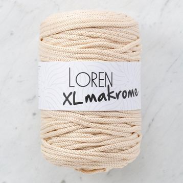 Loren R040 33705 XL Makrome Açık Bej El Örgü İpi