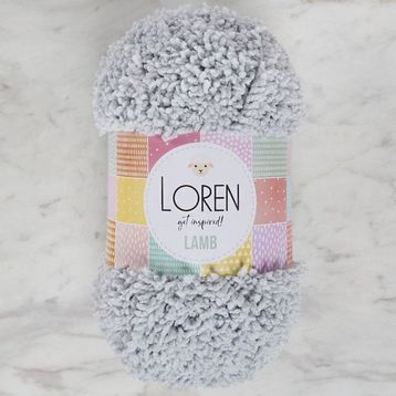 Loren R044 Lamb Açık Gri El Örgü İpi