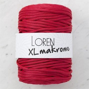 Loren R048 33714 XL Makrome Kırmızı El Örgü İpi